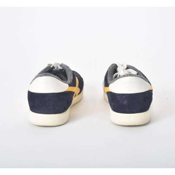 Tory Burch Mens Navy / Yellow Hank Court Low Profile Sneakers Mens Size 12 - Picture 6 of 9